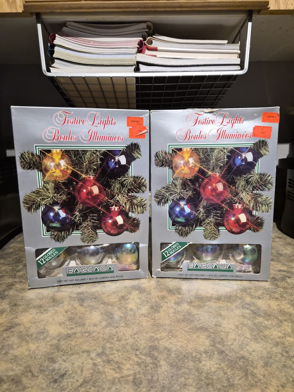 Vintage Barcana Iridescent Festive Light Covers